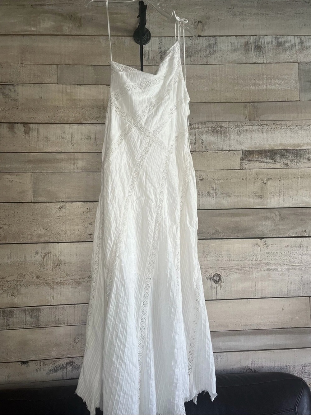 NWT Free People Ivory Lace Boho Maxi Dress XS Spaghetti Strap